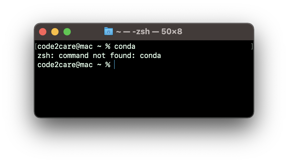 zsh: command not found: conda